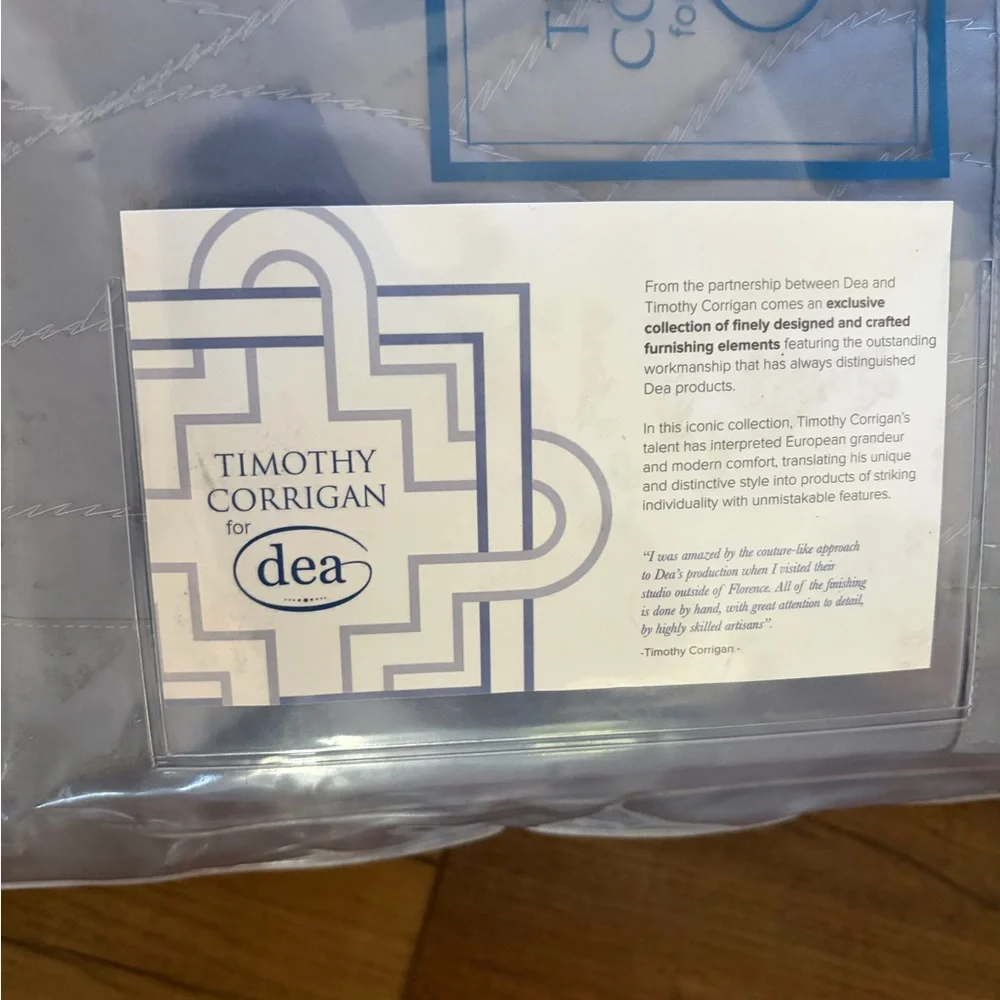 Timothy Corrigan Pelago quilt in Colonial Blue 2 shams! Retails for over $1200!